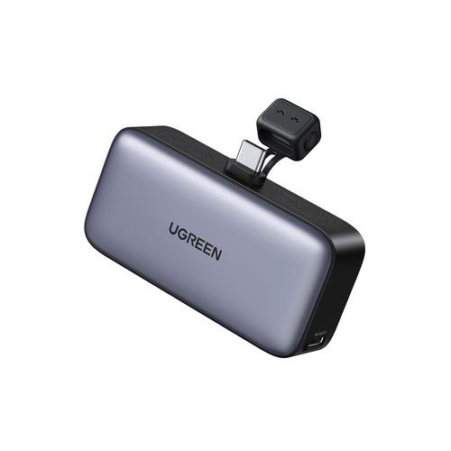 UGREEN 35338 USB-C一体型モバイルバッテリー 22.5W　 5000mAh USB ...