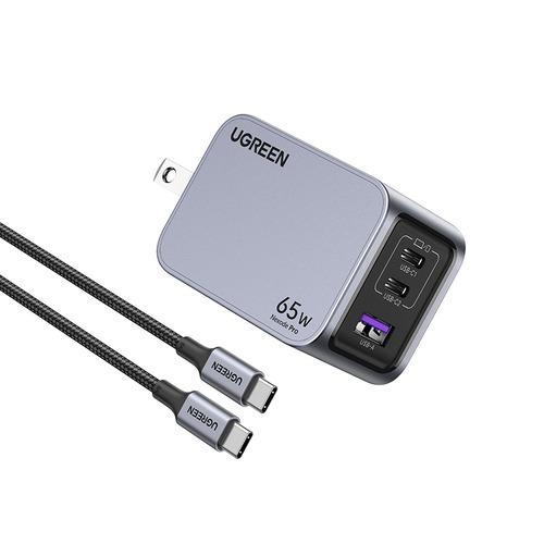 UGREEN 25870 Nexode Pro 65W GaN 急速充電器 USB-Cポートx2 U...