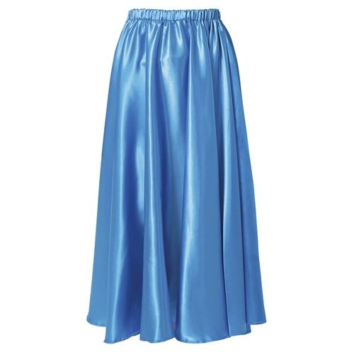 アーテック ソフトサテンロングスカート 青 L 18498