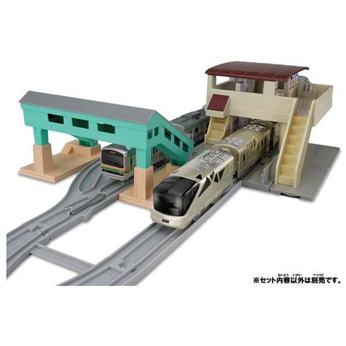 タカラトミー プラレール 橋上駅舎と跨線橋キット
