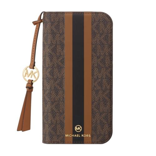 MICHAEL KORS MKSTTCBRWFLIP2463P Folio Case Stripe ...