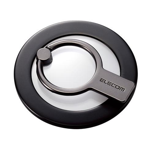 エレコム P-STRMKHICRBK マグネットスマホリング 2WAY MagSafe 対応 iPh...