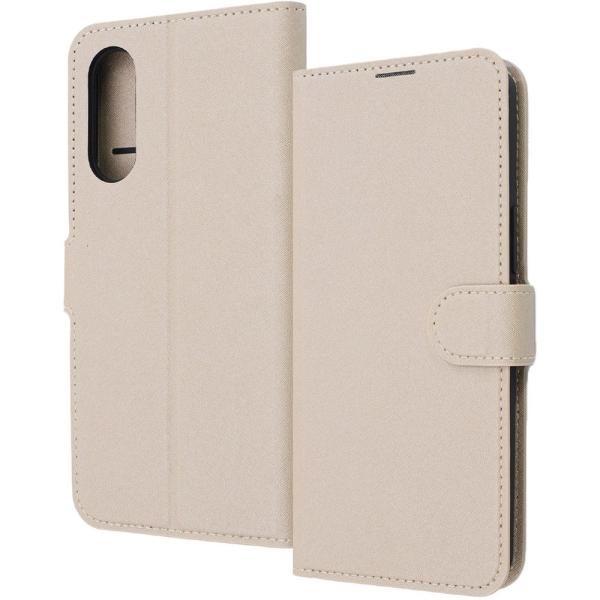 レイ・アウト　らくらくスマホ a／L LS耐衝撃ルーペMベルトS手帳型レザー／シャイニBE　RT-F...