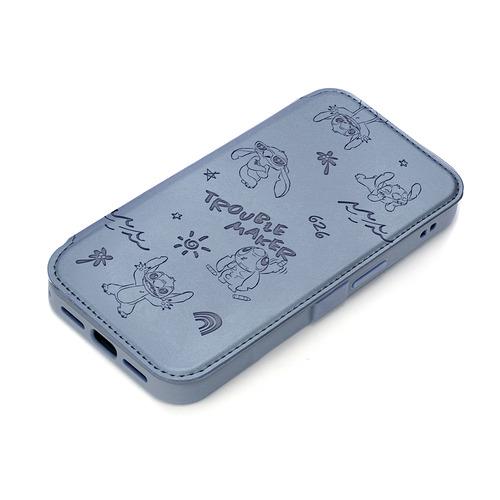 PGA PG-D25KGF04STI iPhone 16e用 ガラスフリップケース  スティッチ