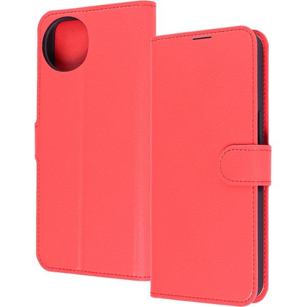 レイ・アウト AQUOS wish5 LS 耐衝撃 マグベルト シンプル 手帳型レザーケース／RD ...