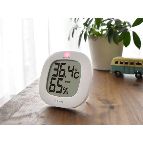 ドリテック O-423WT デジタル温湿度計 ルミール ホワイト
