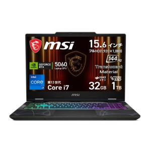 MSI ノートPC Cyborg-15-B13WFKG-5060JP[15.6型 | フルHD | Core i7 | 32GB | 1TB | Windows 11 | オデッセイグレイ & スケルトン]