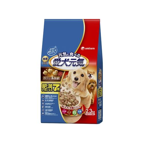 ユニ・チャーム  愛犬元気　肥満が気になる７歳以上用ささみ・ビーフ・緑黄色野菜・小魚入り  ２．３ｋ...