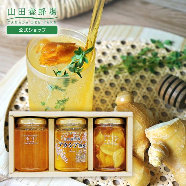 山田養蜂場 はちみつ果実漬セット(ゆず・しょうが) しょうがはちみつ漬 ゆずはちみつ漬 アカシア蜂蜜...