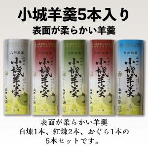 羊羹 ようかん 小城羊羹  ５本入　※柔らかいタイプ　抹茶　小倉　紅練（こしあん）　白練　セット