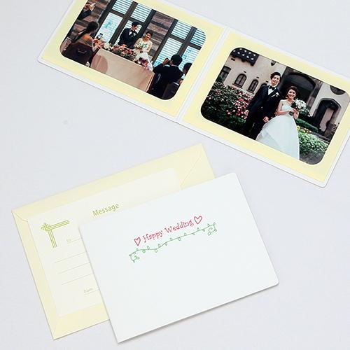 ペーパー フォトフレーム 写真台紙 結婚式 ウエディング Happy Wedding/ハートとツタ ...