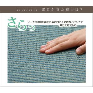 い草 花ござ/ラグマット 〔グリーン 江戸間4...の詳細画像5