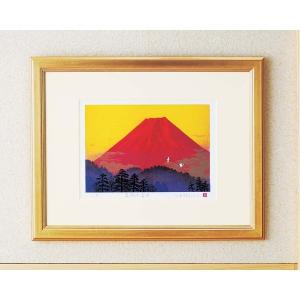 色紙額 黒金フレームセット 吉岡浩太郎 吉兆 色紙サイズ：273×243mm