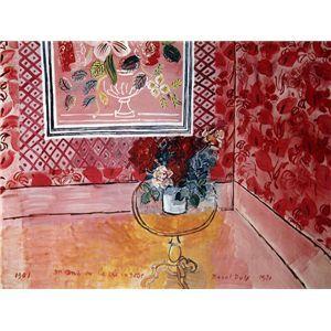 世界の名画シリーズ、プリハード複製画 ラウル・デュフィ作 「30歳、またはばら色の人生」（額縁付）