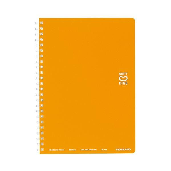 (まとめ) コクヨソフトリングノート（ドット入り罫線） A5 B罫 50枚 オレンジ ス-SV331...