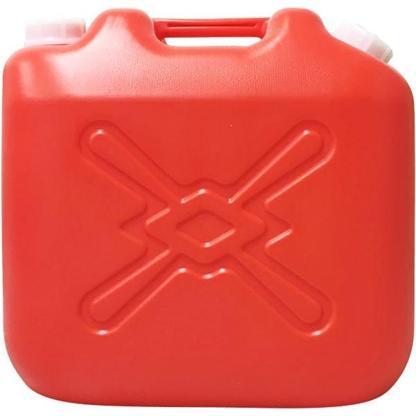 (まとめ) 灯油缶/灯油用ポリタンク 〔赤 20L〕 ワイド キャップ口径：50mm JISマーク付...