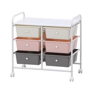 スリム バスケットラック/衣類収納 〔4W型〕 66×44.5×69.8cm 日本製
