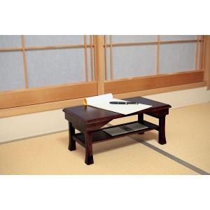 ミニテーブル 経机 幅45cm ブラウン 木製...の詳細画像3