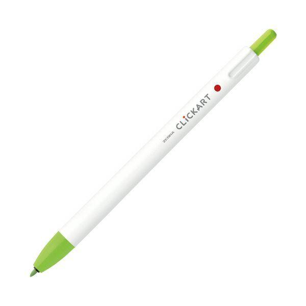 （まとめ）ゼブラ ノック式水性カラーペン クリッカート ライトグリーン WYSS22-LG 1セット...