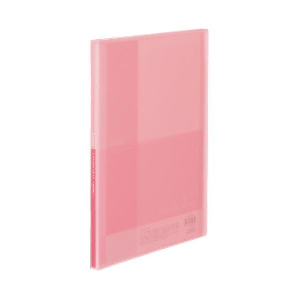 （まとめ）コクヨ クリヤーブック（Glassele） 固定式 A4タテ 20ポケット ライトピンク ...
