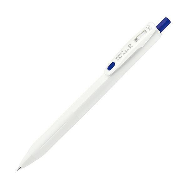 (まとめ) ゼブラ ゲルインクボールペン サラサR 0.4mm 青 (軸色：白) JJS29-R1-...
