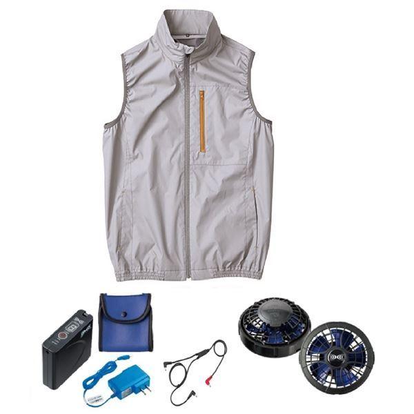 KU92140 空調服 R ポリエステル製 遮熱 タチエリ ベスト FAN2400SPBB・RD92...