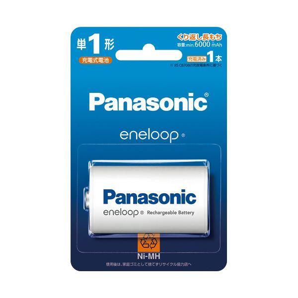 （まとめ） パナソニック充電式ニッケル水素電池 eneloop スタンダードモデル 単1形 BK-1...