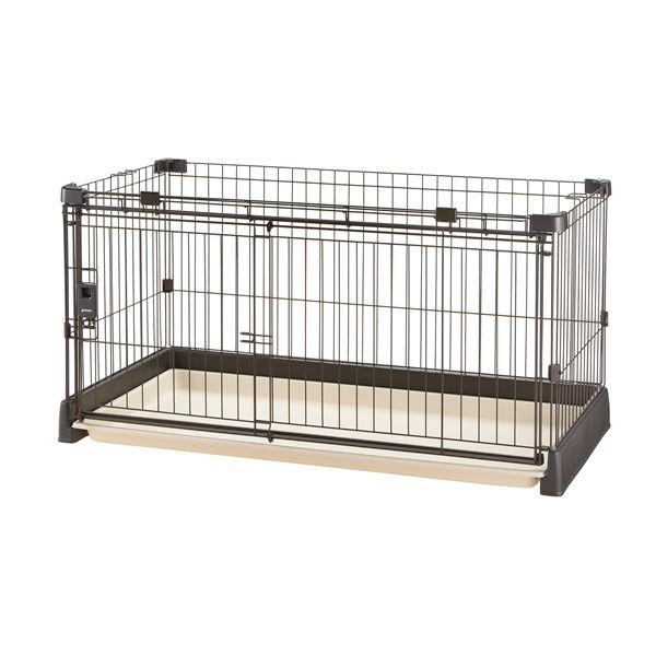 もっとお掃除簡単ペットサークル 120-60 ダークブラウン ペット用品