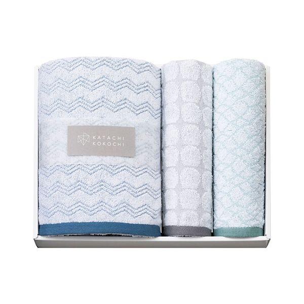 カタチココチ KATACHI KOKOCHI バスタオル＆フェイスタオル2P 〔バスタオル65×13...