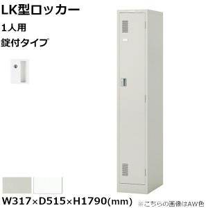 1人用ロッカー  ナイキ LK型 錠付きタイプ W317mm×D515mm×H1790mm LK12JN-xx NAIKI【個人宅配送不可】