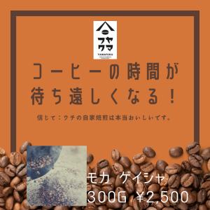 送料無料 エチオピア モカ ゲイシャ 中浅煎り 300g 自家焙煎珈琲｜yamafuku-coffee