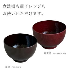 汁椀 食洗機対応 全2色 お椀 春慶塗り 溜塗...の詳細画像2