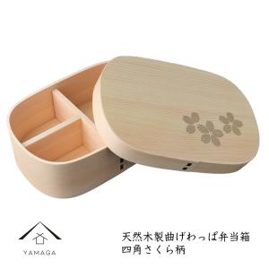 酒井産業 木曽ひのき小判 めんぱ 二段 曲げわっぱ 日本製 弁当箱 漆