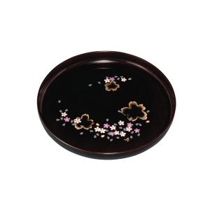 みよし漆器本舗 入子夫婦盆 梅に松葉 紀州塗り 7寸 21cm 8寸 24cm お盆
