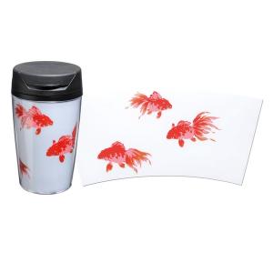 水筒 タンブラー 蒔絵 金魚 350ml 日本製 紀州漆器｜yamaga-shikki