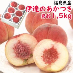 もも 桃 あかつき 福島県産 伊達のあかつき桃 秀品 1,5kg 5〜7個 お中元 ギフト 予約 7月下旬頃から発送 送料込