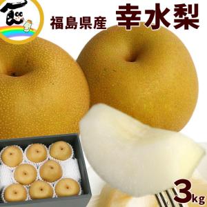 【SALE/10％引き】梨 幸水梨 福島県産 3kg 秀品 8〜11玉 和梨 フルーツ 果物 甘い 旬 お取り寄せ お中元 夏ギフト 贈答用 家庭用