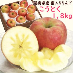 りんご 福島県産 蜜入り りんご こうとく 高徳 1,8kg 6〜10玉 10月下旬頃から発送 送料込 ふくしまプライド。体感キャンペーン（果物/野菜）