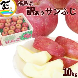 りんご  優品 11月下旬頃から発送 福島県産 サンふじ 不揃い 傷あり 10kg 送料込 ふくしまプライド。体感キャンペーン