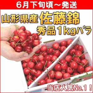 期間限定セール さくらんぼ 佐藤錦 ギフト ６月下旬頃から発送・山形県産さくらんぼ「佐藤錦」 １ｋｇ（秀Ｌサイズまたは２Ｌサイズ） バラ詰 送料込