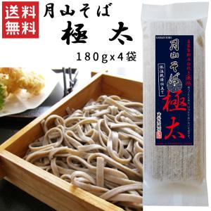 乾麺 山形 月山そば 極太 180gx4袋 玉谷製麺所 ネコポス送料無料 山形 乾麺