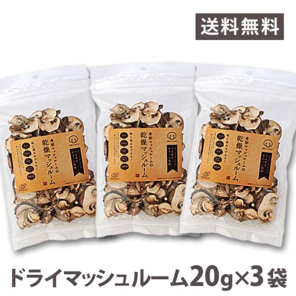 ドライ マッシュルーム スライス 20g×3袋 国産 山形県産 日持ち 送料無料 常備食 家ごはん