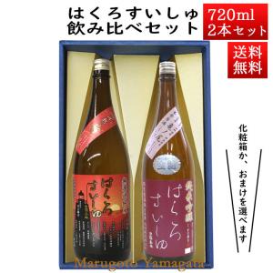 日本酒 日本酒セット 酒 飲み比べセット はくろすいしゅ 無濾過純米 円熟 茜(ruby) × 純米吟醸 原酒 亀の尾 720ml×2本セット 化粧箱入 山形 竹の露 お酒｜yamagatamaru