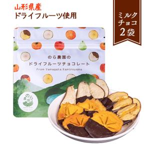 ミックスドライフルーツのチョコレートがけ 国産 のら農園 50gx2袋 (ミルクチョコ味) ネコポス 送料無料 山形県産 かみのやま温泉 プチギフト バレンタイン｜yamagatamaru