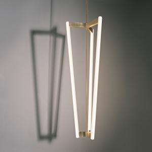 MICHAEL ANASTASSIADES(マイケル・アナスタシアデス)シャンデリア TUBE CHANDELIER(チューブ シャンデリア)サテンブラス(要電気工事・電源別置（別売）・受注品)