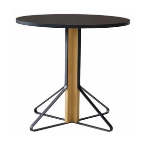 artek(アルテック)ダイニングテーブル KAARI TABLE(カアリ・テーブル) φ80cm ナチュラルオーク/ブラックリノリウム(受注品)｜yamagiwa