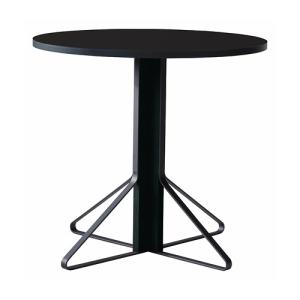 artek(アルテック)ダイニングテーブル KAARI TABLE(カアリ・テーブル) φ80cm ブラックステインオーク/ブラックグロッシー(受注品)｜yamagiwa