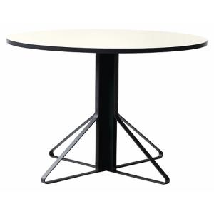 artek(アルテック)ダイニングテーブル KAARI TABLE(カアリ・テーブル) φ110cm ブラックステインオーク/ホワイトグロッシー(受注品)｜yamagiwa