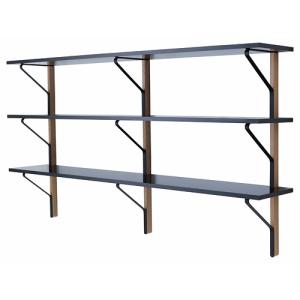 artek(アルテック)ウォールシェルフ KAARI SHELF(カアリ・シェルフ) ナチュラルオーク/ブラックグロッシーメラミン(受注品)｜yamagiwa