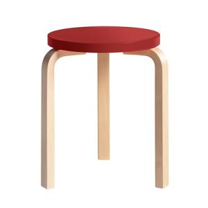 artek（アルテック） STOOL 60 スツール 3本脚 バーチ材 座面（レッド